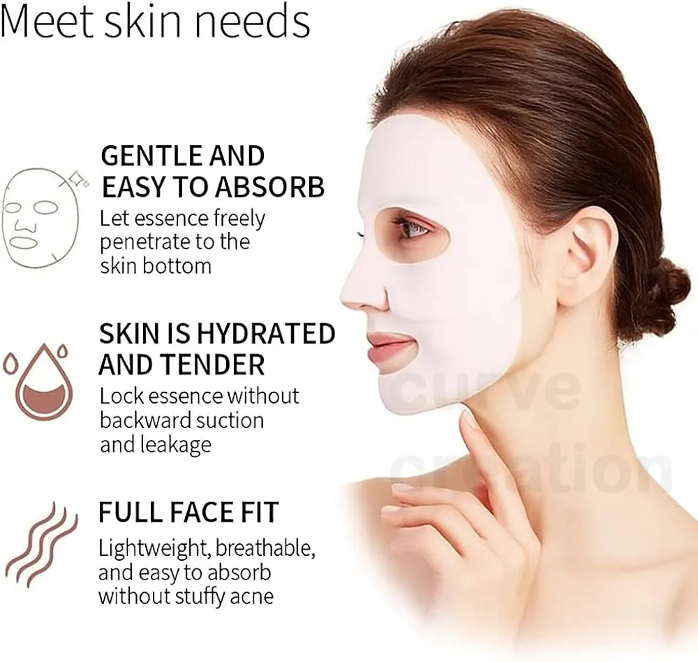 Pack of 4 Bio-Collagen Real Deep Face Mask – Hydrating & Firming Sheet Mask