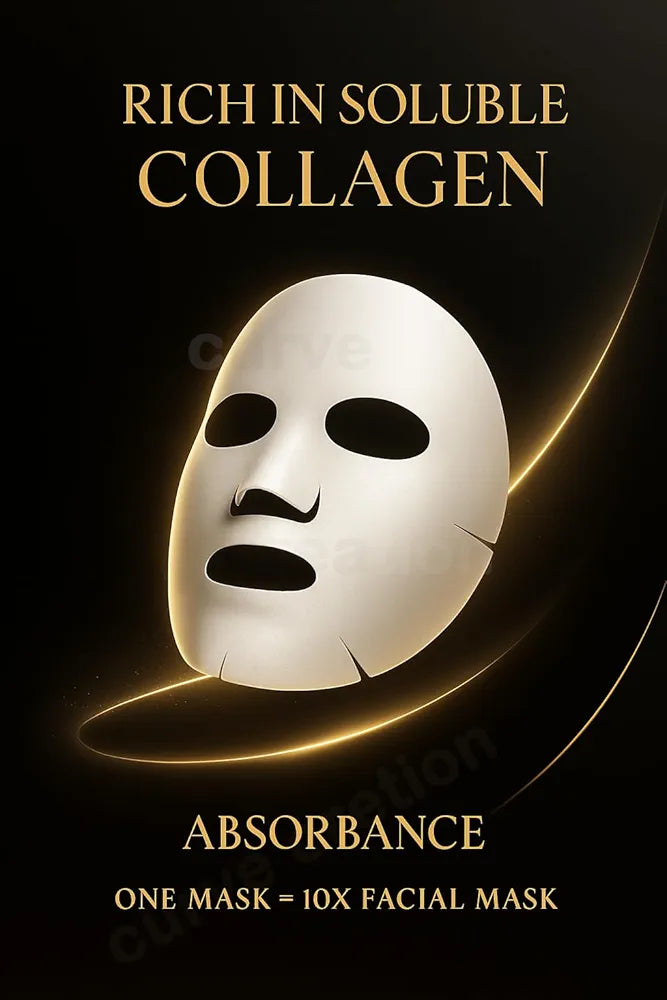 Pack of 4 Bio-Collagen Real Deep Face Mask – Hydrating & Firming Sheet Mask